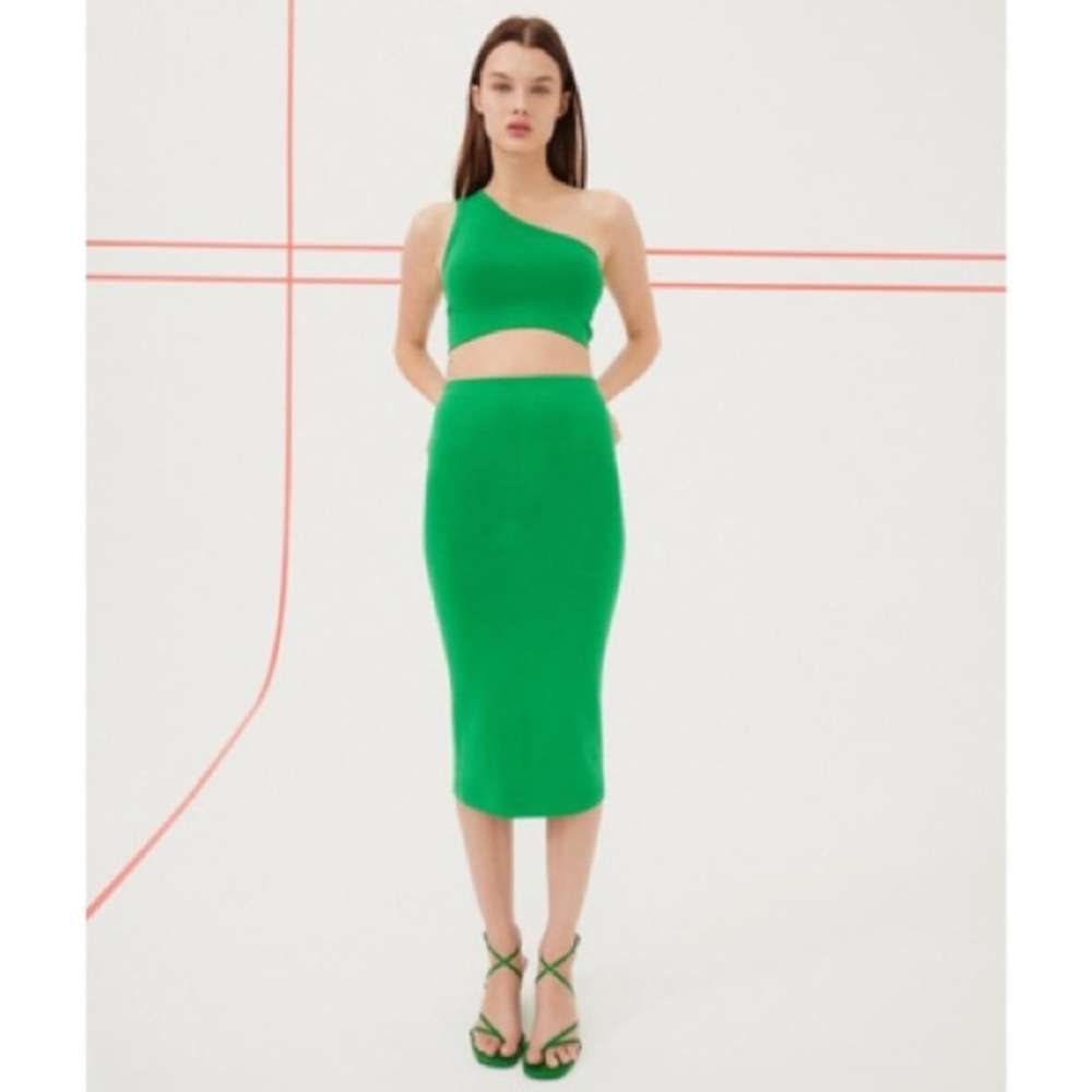 Zara 2 piece seamless green set